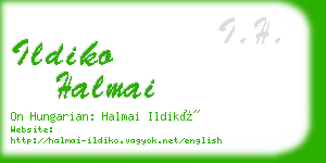 ildiko halmai business card